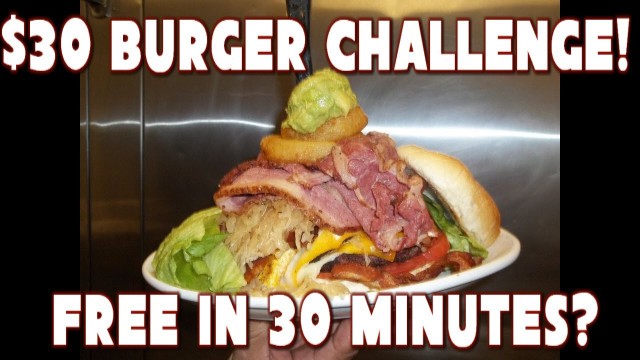 '$30 Burger Challenge at Shamrock\'s Bar w/ DamonDevours | FreakEating'