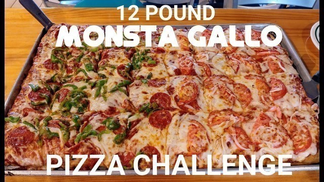 '12 POUND SICILIAN PIZZA CHALLENGE | DEEP DISH PAN PIZZA | MONSTA GALLO | MAN VS FOOD'