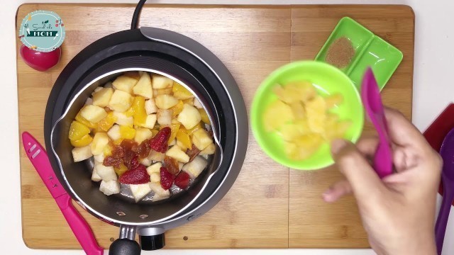 'Fruitful Puree Recipe For 6 Month Old Babies | Baby Food Recipes | Sarah The Mom'