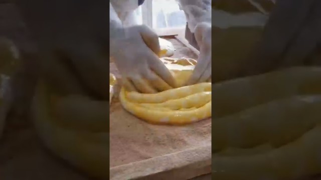 'making garlic bread .