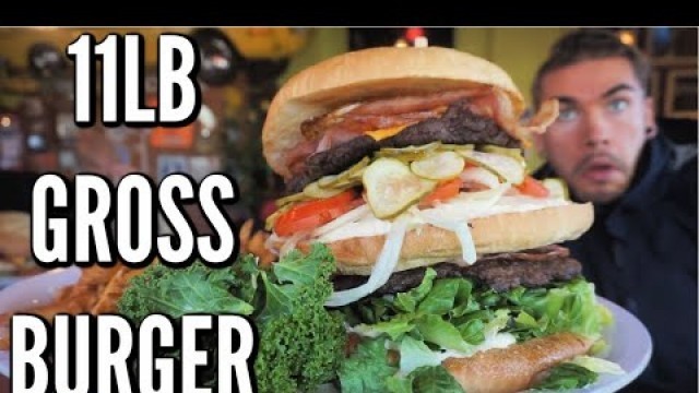 'THE BIGGEST BURGER CHALLENGE IN CANADA | 11LB (5KG) | The Biggest Burger I Have Tried | Man Vs Food'