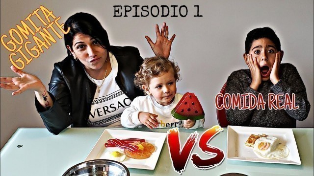 'Gomita Gigante Vs. Comida Real | Giant Gummy Vs. Real Food'