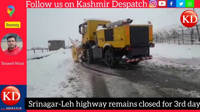 'Srinagar-Leh highway remains closed for 3rd day'