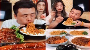 'ASMR# Eating 5 Types of Food ( Fried Noodles, Sea Eel, Eggs, Fried Chicken ) Xiaofeng Mukbang #25'