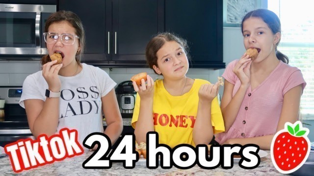 'Eating Viral Tiktok Food Hacks for 24 hours | SISTER FOREVER'