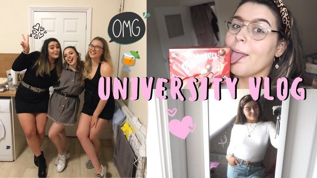 'UNI VLOG | Hilarious Night Out, Home Workout + HUGE STUDENT FOOD SHOP!!