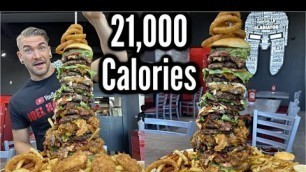 'IMPOSSIBLE 25 PATTY BURGER CHALLENGE (OVER 11LB OF MEAT) | Canada\'s Biggest Burger | Man Vs Food'