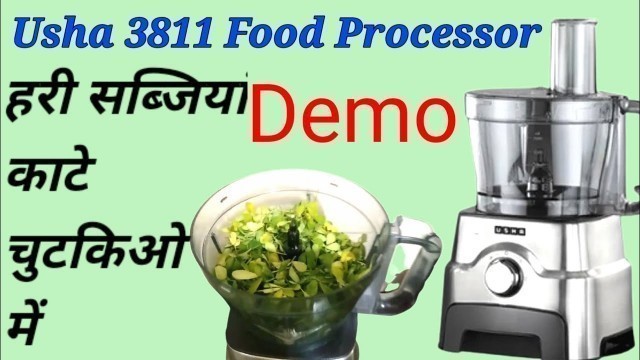 'usha food processor  3811 ll how to use usha food processor ll usha food processor chopping demo'