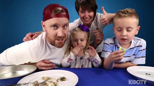 'Gummy Food vs Real Food Challenge 2!! Kids Eat Octopus & Giant Gummy Candy!!'