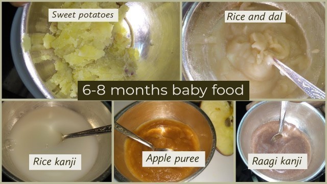 '6 - 8 months baby food - collection of 5'