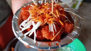 'Restaurant Style Crispy Veg Manchurian Dry @10 rs ( $0. 15) Streat food Banaras'