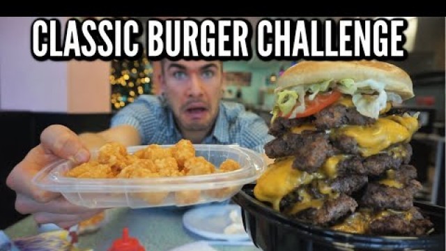 'FAMOUS AMERICAN BURGER CHALLENGE | Big Classic Hwy 55 Burger Challenge | Man Vs Food'