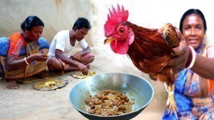 'Country Chicken meat Cooking & Eating by Indian Santali Tribe | Indian village Tribe Food & Travel'