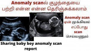 'Anomaly scan in tamil | baby boy anomaly scan report | importance of anomaly | pregnancy tips'