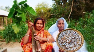 'Thakumar Kochur Shag Recipe Bengali Unique Cooking by our Grandmother | Village Food'